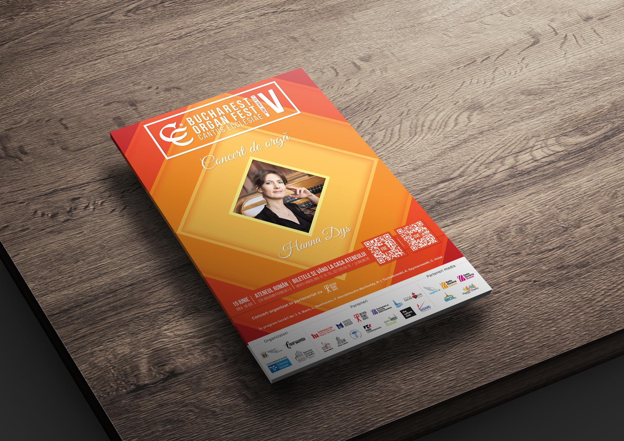 Peak's Designs Traian Mircea Voineagu TMV Bucharest Organ Fest - 4th Edition flyers mockup