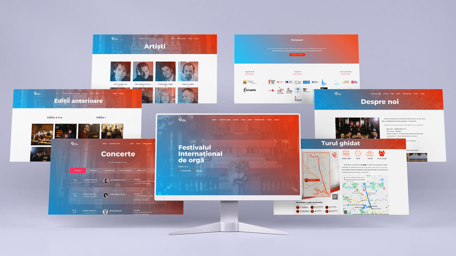 Peak's Designs Traian Mircea Voineagu TMV Bucharest Organ Fest - website mockup