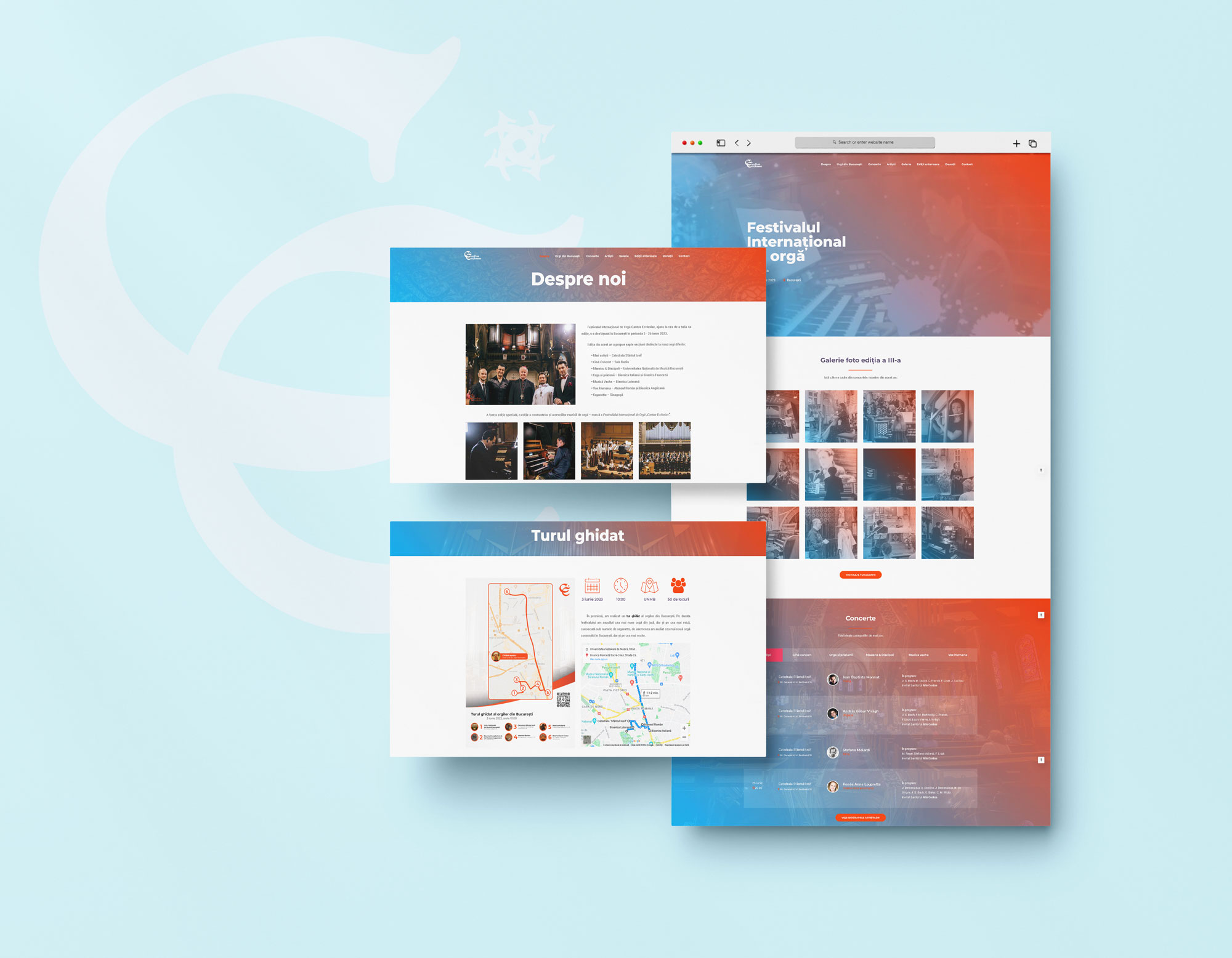 Peak's Designs Traian Mircea Voineagu TMV Bucharest Organ Fest - website mockup