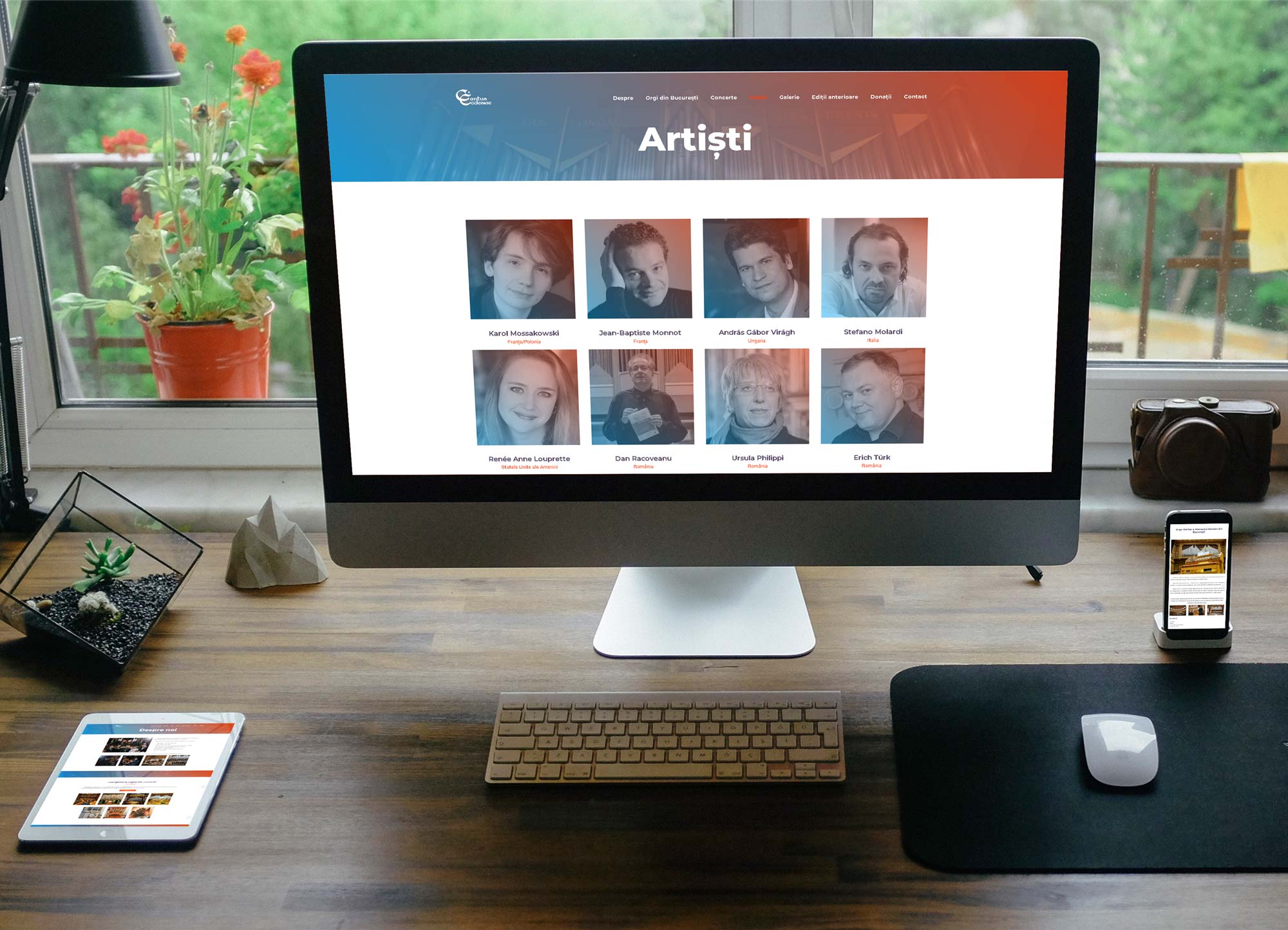 Peak's Designs Traian Mircea Voineagu TMV Bucharest Organ Fest - website mockup