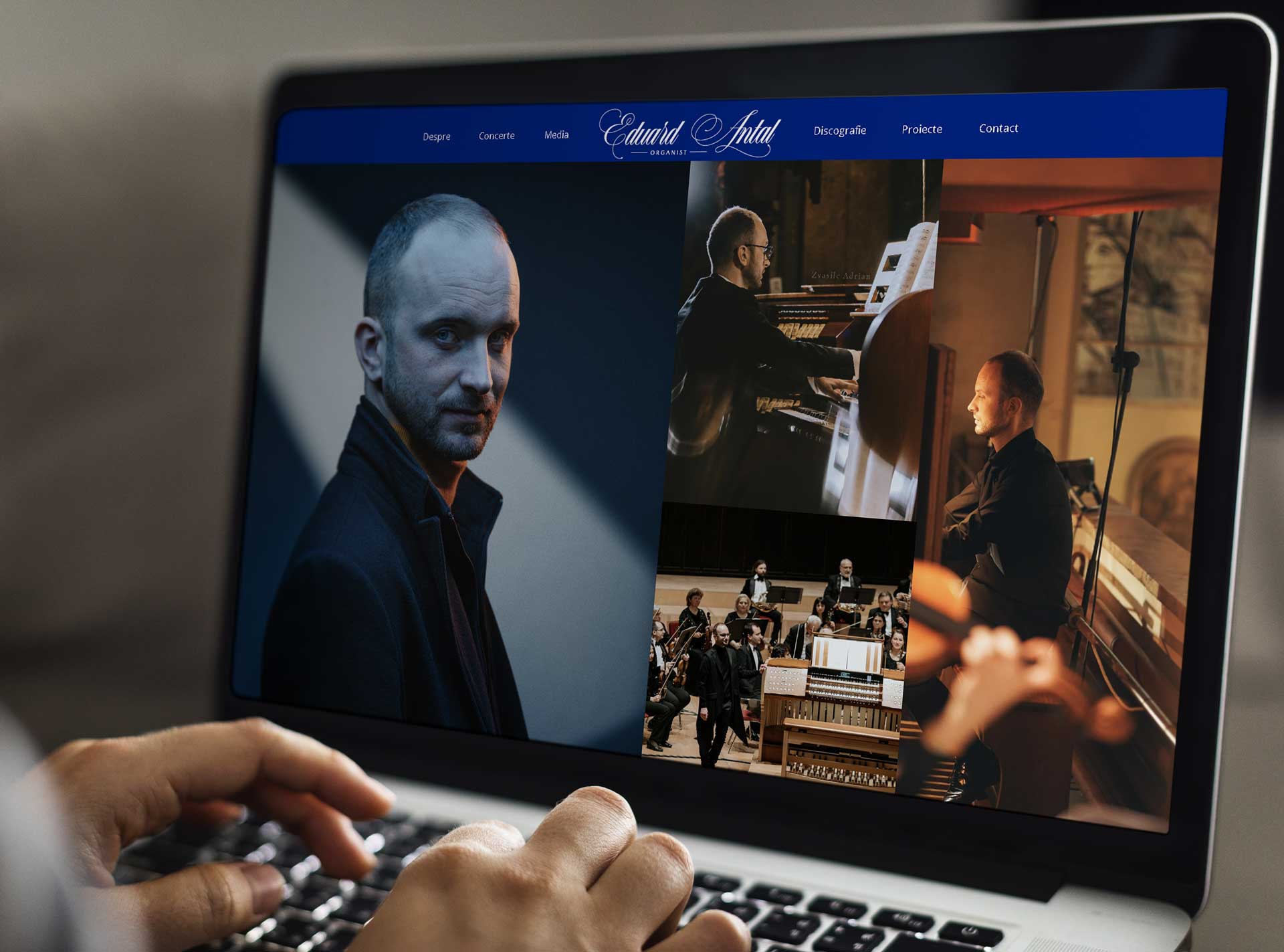 Peak's Designs Traian Mircea Voineagu TMV Eduard Antal - organist website mockup