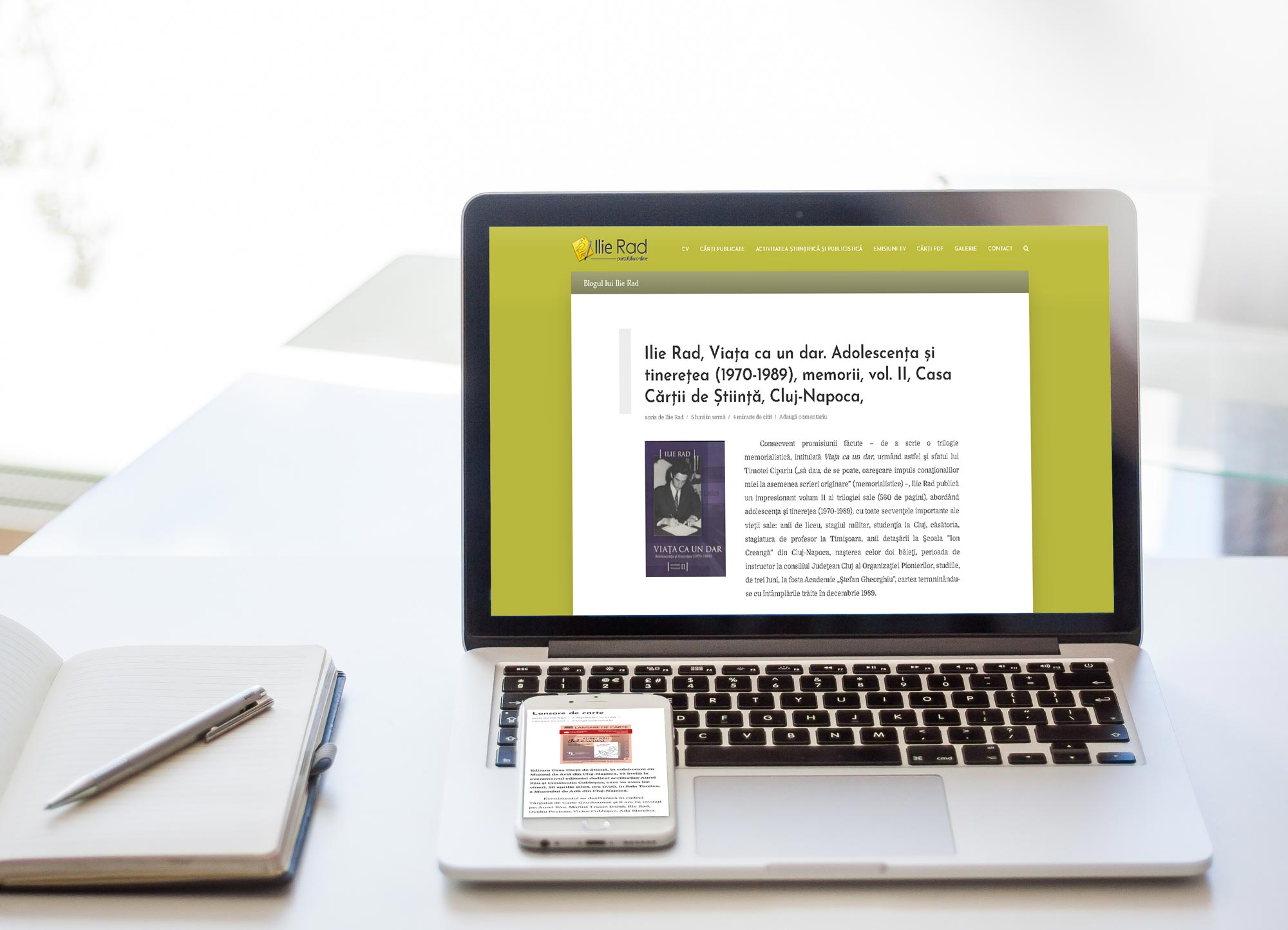 Peak's Designs Traian Mircea Voineagu TMV Ilie Rad - online portfolio mockup